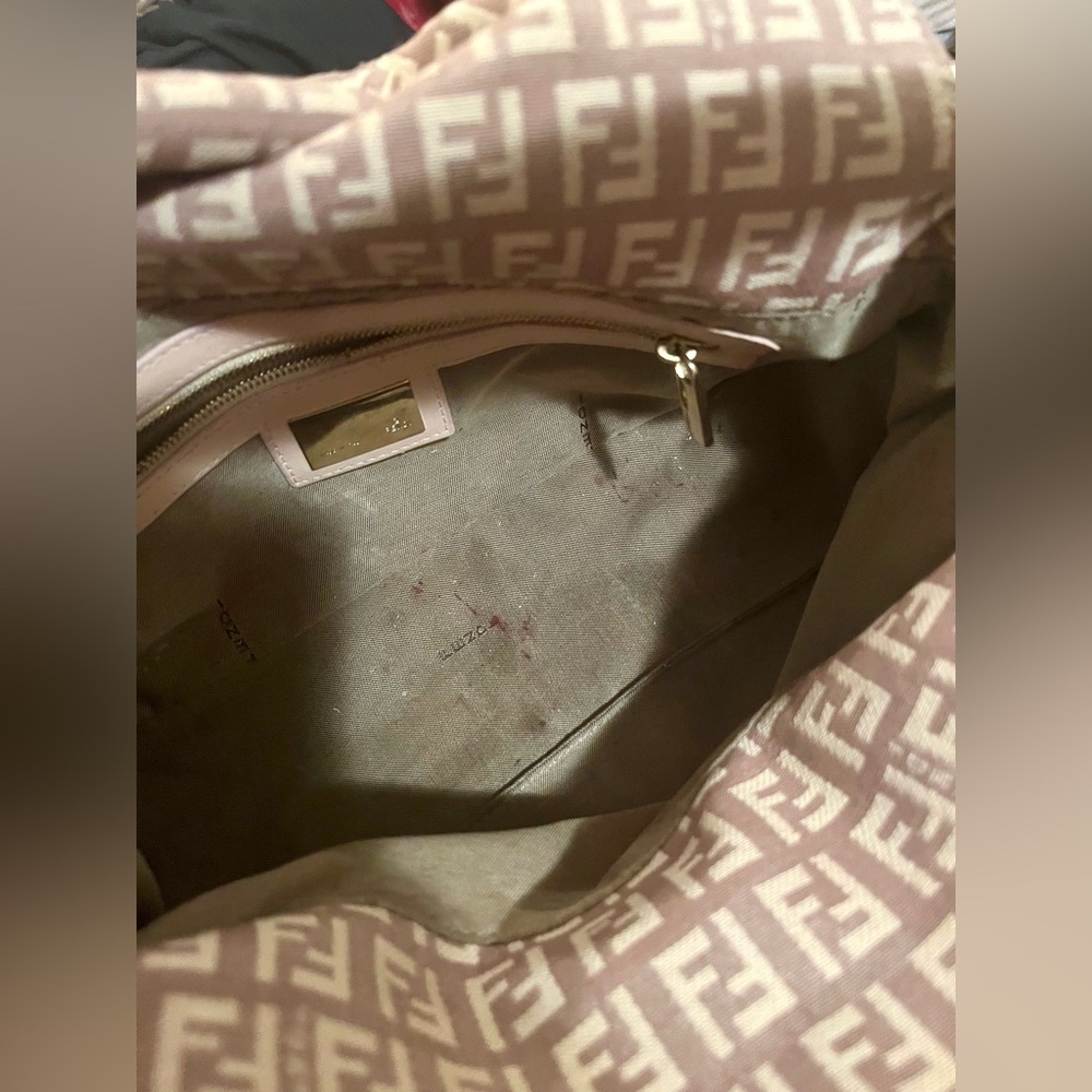 Fendi Pink and Tan Shoulder Bag with Iconic Monogram - Picture 8 of 9